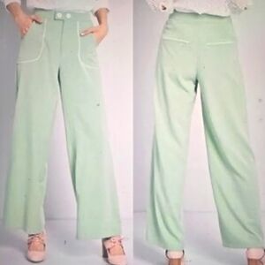 Wide Leg Green Pants from Modcloth Size 0